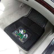 Notre Dame Fighting Irish 2 Piece Vinyl Car Mats Leprechaun- 18"x27"
