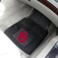 Oklahoma Sooners 2 Piece Vinyl Car Mats - 18"x27"