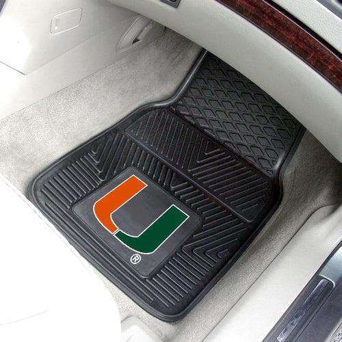 Miami Hurricanes 2 Piece Vinyl Car Mats - 18