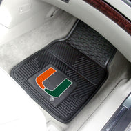 Miami Hurricanes 2 Piece Vinyl Car Mats - 18"x27"