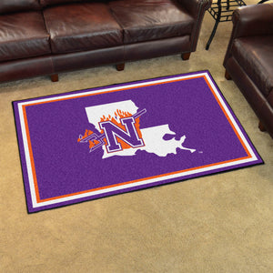 Northwestern State Demons Plush Rug 4'x6'