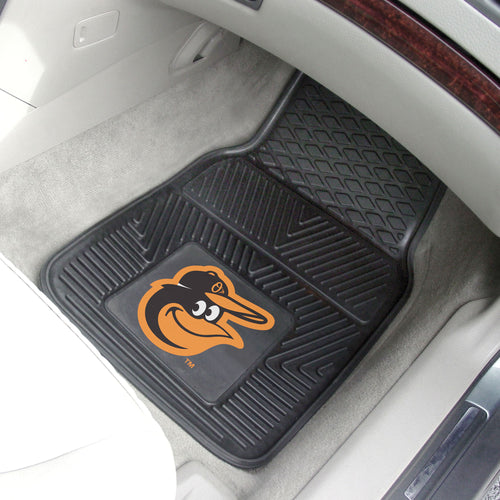  Baltimore Orioles 2-pc Vinyl Car Mat Set - 18x27