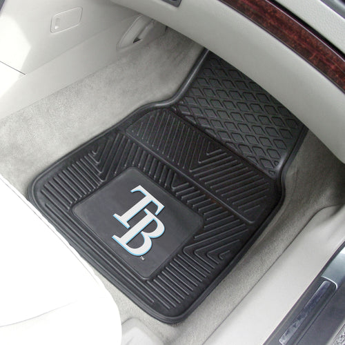 Tampa Bay Rays 2-pc Vinyl Car Mat Set - 18x27