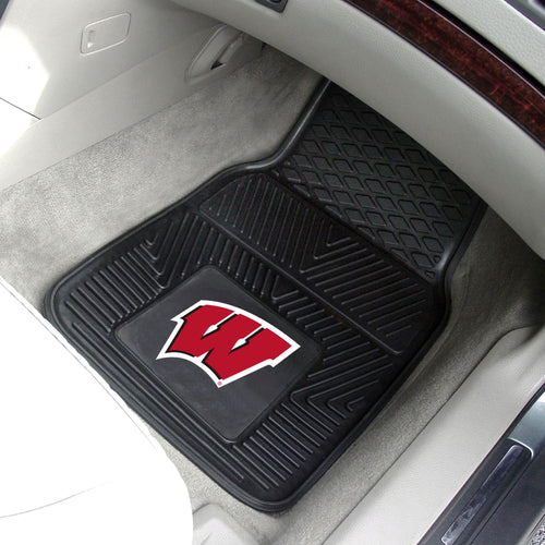 Wisconsin Badgers 2 Piece Vinyl Car Mats - 18