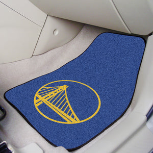 Golden State Warriors 2-piece Carpet Car Mats - 18"x27"