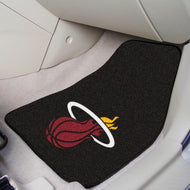 Miami Heat Black 2-piece Carpet Car Mats - 18"x27"