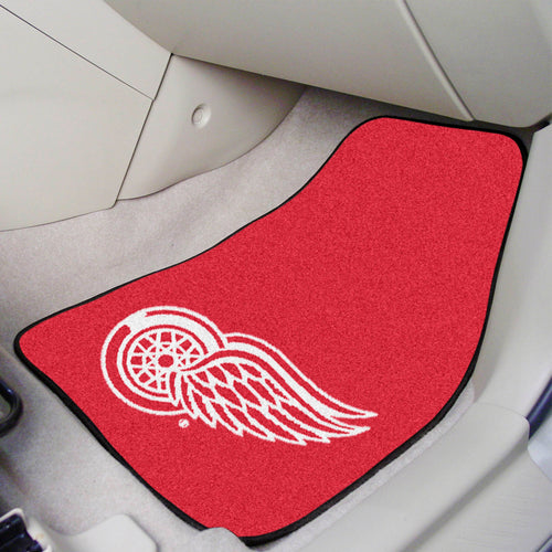 Detroit Red Wings 2-Piece Red Carpet Car Mats - 18