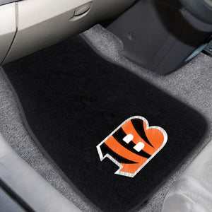 Cincinnati Bengals  2-Piece Embroidered Car Mat Set - 17"x25.5"