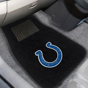Indianapolis Colts  2-Piece Embroidered Car Mat Set - 17"x25.5"