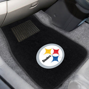 Pittsburgh Steelers 2-Piece Embroidered Car Mat Set - 17"x25.5"