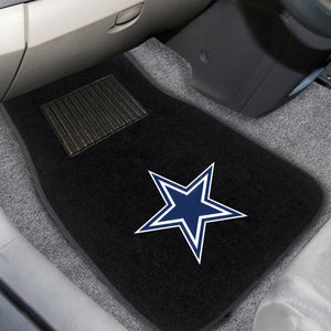 Dallas Cowboys  2-Piece Embroidered Car Mat Set - 17"x25.5"