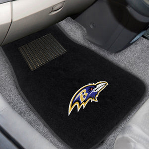 Baltimore Ravens  2-Piece Embroidered Car Mat Set - 17"x25.5"