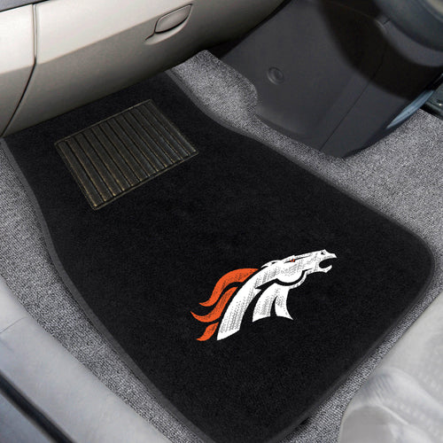 Denver Broncos  2-Piece Embroidered Car Mat Set - 17