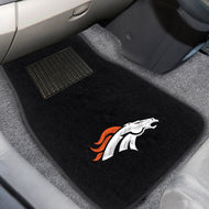 Denver Broncos  2-Piece Embroidered Car Mat Set - 17"x25.5"