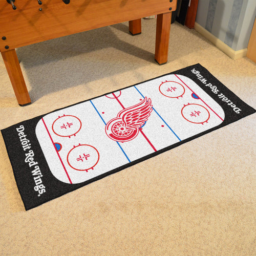 Detroit Red Wings Hockey Rink Runner Rug 72