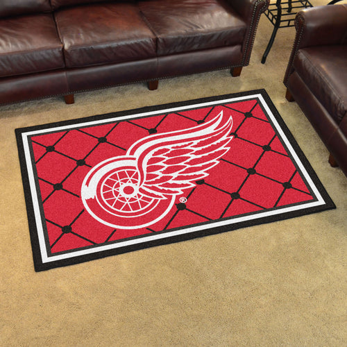  Detroit Red Wings Plush Rug - 4'x6'