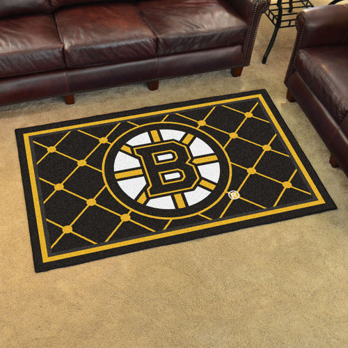 Boston Bruins Plush Rug - 4'x6'