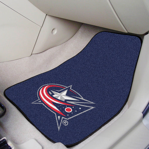 Columbus Blue Jackets 2-Piece Carpet Car Mats - 18