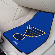 St. Louis Blues 2-Piece Carpet Car Mats - 18"x27"