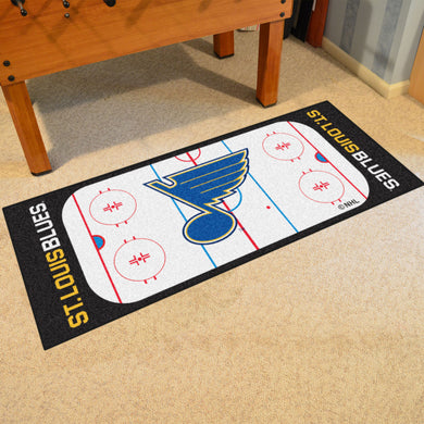 St. Louis Blues Hockey Rink Runner Rug 72