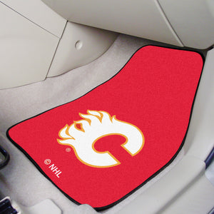 Calgary Flames 2-Piece Carpet Car Mats - 18"x27"