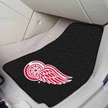 Detroit Red Wings 2-Piece Black Carpet Car Mats - 18"x27"