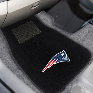 New England Patriots  2-Piece Embroidered Car Mat Set - 17"x25.5"