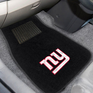 New York Giants 2-Piece Embroidered Car Mat Set - 17"x25.5"