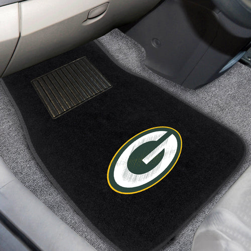 Green Bay Packers  2-Piece Embroidered Car Mat Set - 17