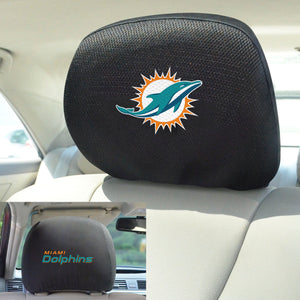 Miami Dolphins Set of 2 Headrest Covers 