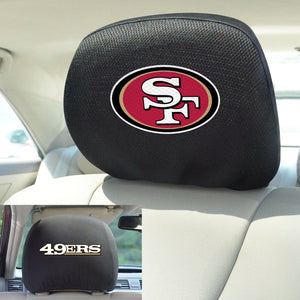 San Francisco 49ers Set of 2 Headrest Covers 