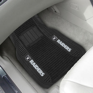 Las Vegas Raiders 2-piece Deluxe Car Mat Set 21"x27"