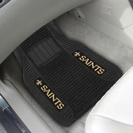 New Orleans Saints 2-piece Deluxe Car Mat Set 21"x27"