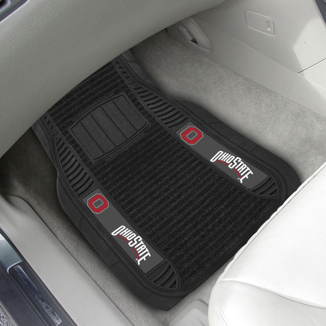 Ohio State Buckeyes 2-piece Deluxe Car Mat Set 21