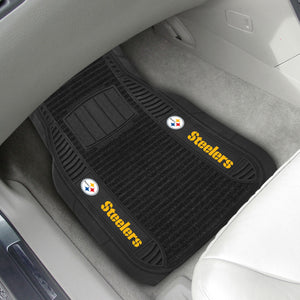 Pittsburgh Steelers 2-piece Deluxe Car Mat Set 21"x27"