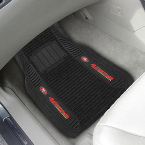 San Francisco 49ers 2-piece Deluxe Car Mat Set 21"x27"