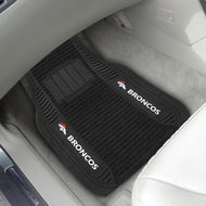 Denver Broncos 2-piece Deluxe Car Mat Set 21"x27"