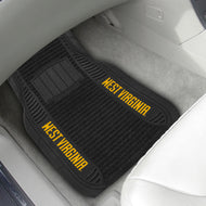 West Virginia Mountaineers 2-piece Deluxe Car Mat Set 21"x27"