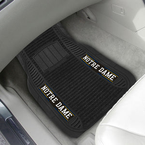 Notre Dame Fighting Irish 2-piece Deluxe Car Mat Set 21"x27"