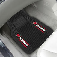 Wisconsin Badgers 2-piece Deluxe Car Mat Set 21"x27"