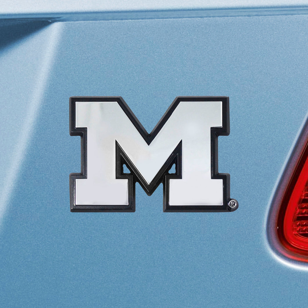 Michigan Wolverines Chrome Auto Emblem
