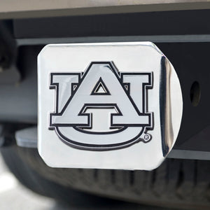 Auburn Tigers Chrome Emblem On Chrome Hitch Cover