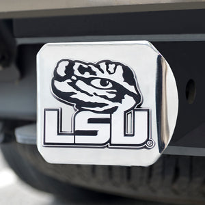 LSU Tigers Chrome Emblem On Chrome Hitch Cover