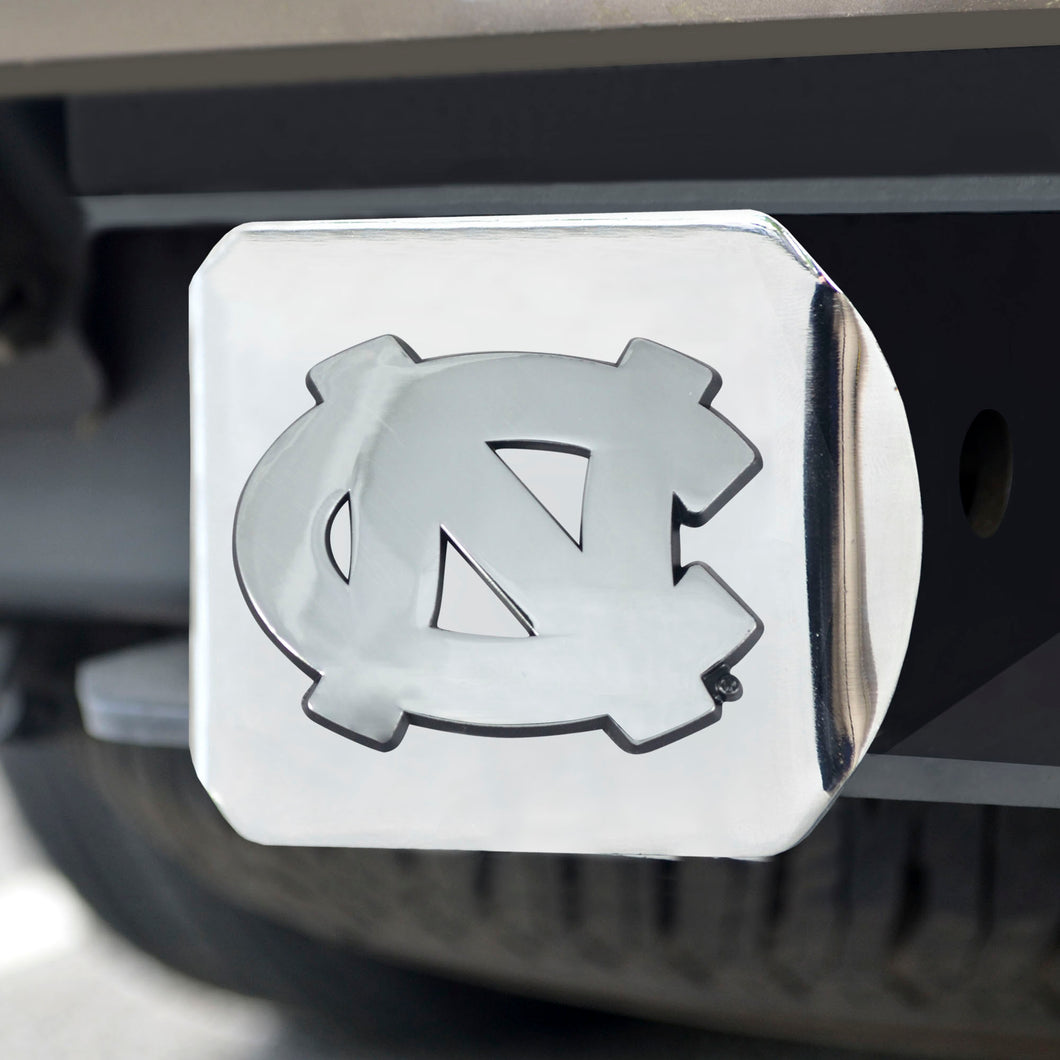 North Carolina Tar Heels Chrome Emblem On Chrome Hitch Cover