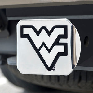 West Virginia Mountaineers Chrome Emblem On Chrome Hitch Cover