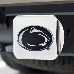 Penn State Nittany Lions Chrome Emblem On Chrome Hitch Cover