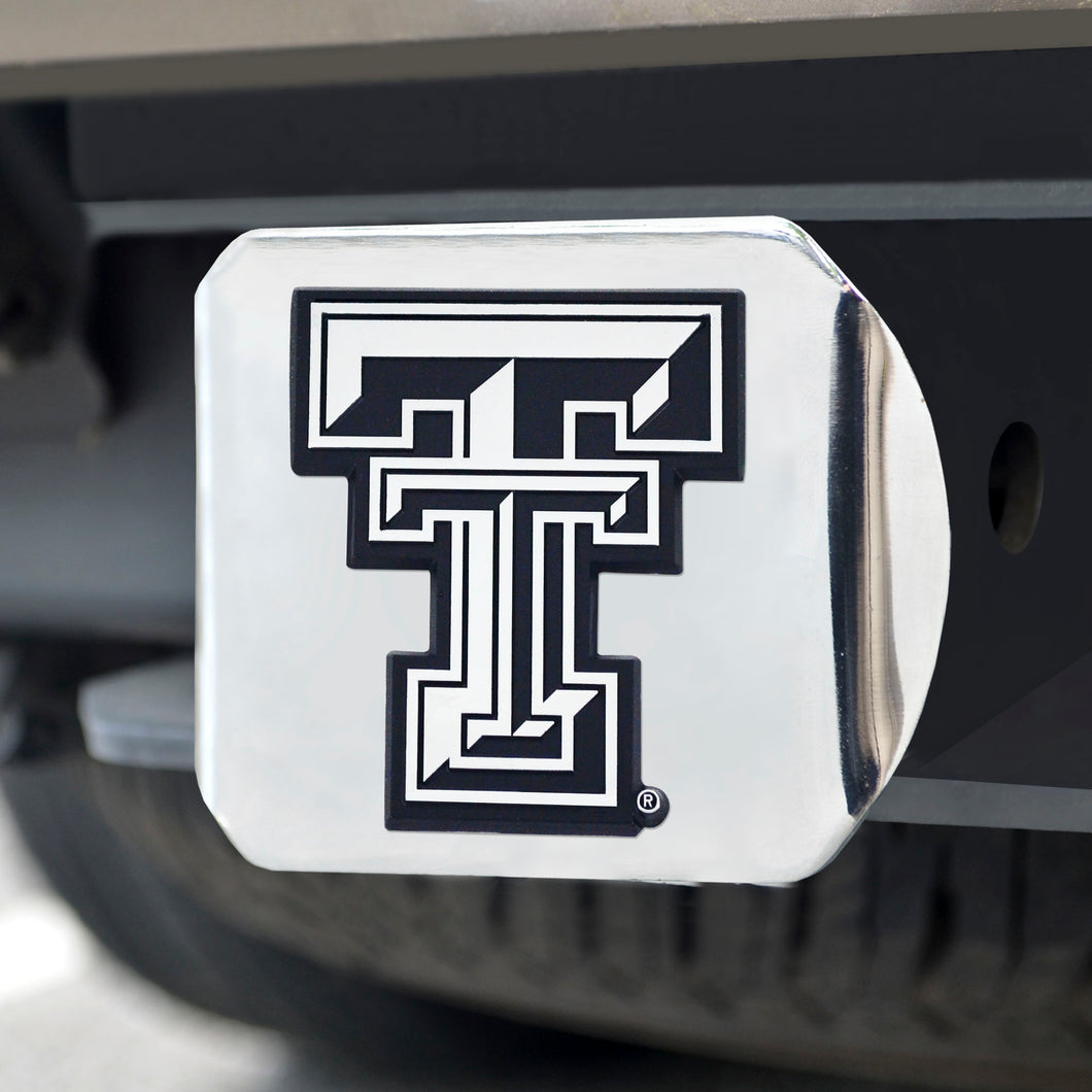 Texas Tech Red Raiders Chrome Emblem On Chrome Hitch Cover