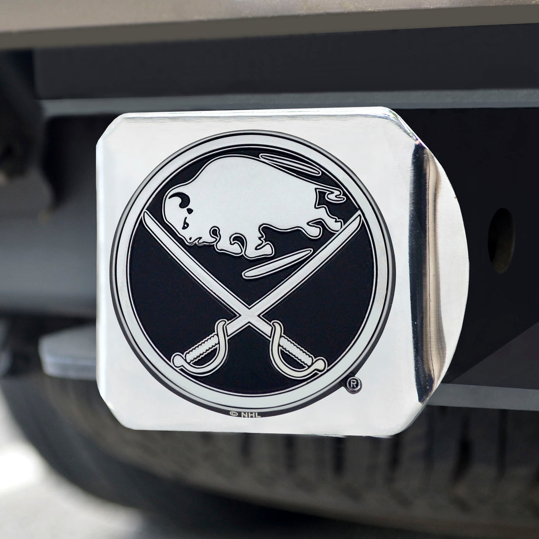 Buffalo Sabres Chrome Emblem On Chrome Hitch Cover