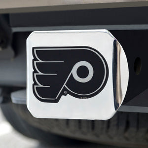 Philadelphia Flyers Chrome Emblem On Chrome Hitch Cover