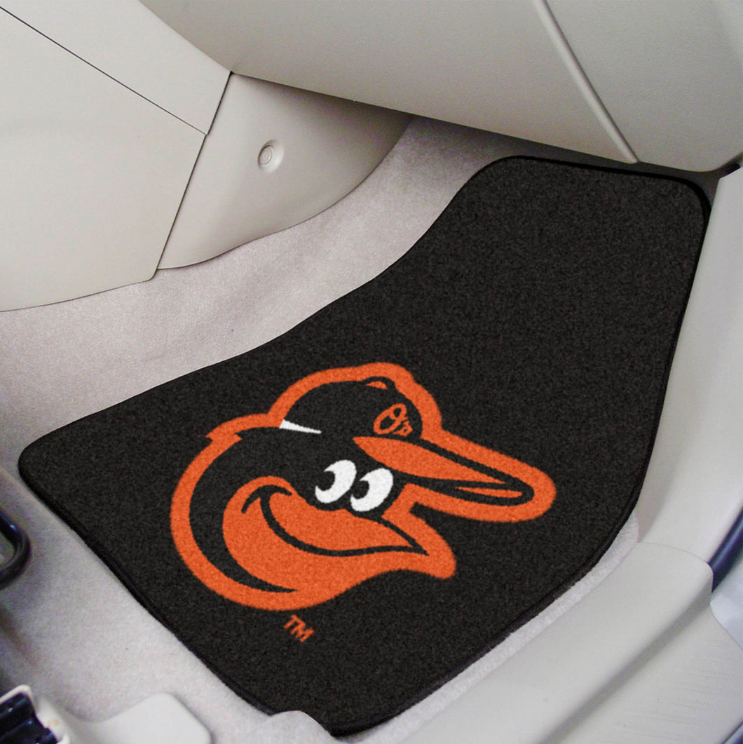 Baltimore Orioles 2-piece Carpet Car Mats - 18